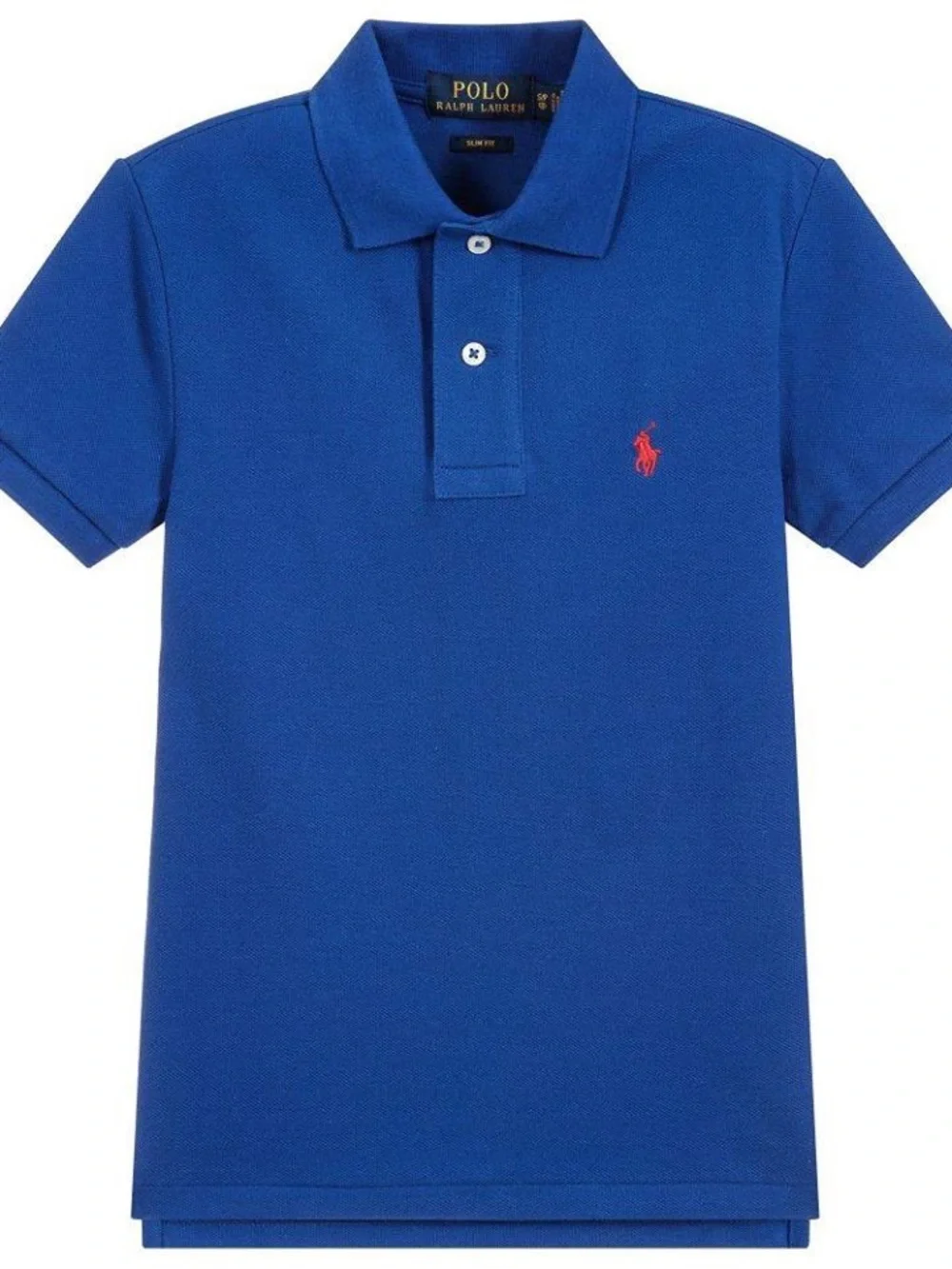 Ralph Lauren Boys L 14-16 Blue Polo with Red Pony Logo